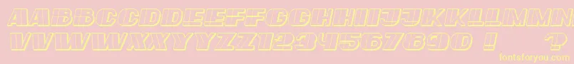 Large Italic Font – Yellow Fonts on Pink Background