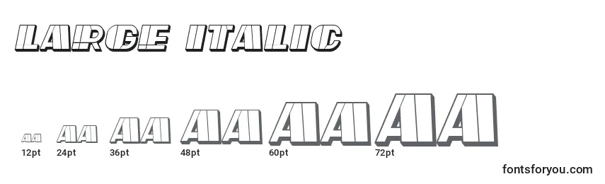 Größen der Schriftart Large Italic