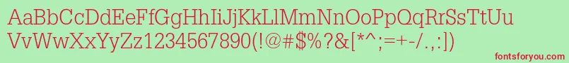 Шрифт Squareserif – красные шрифты на зелёном фоне