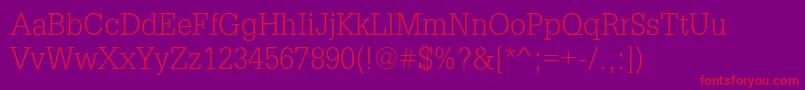 Squareserif Font – Red Fonts on Purple Background