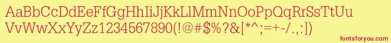 Squareserif Font – Red Fonts on Yellow Background