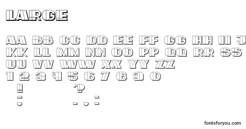 Fuente Large - alfabeto, números, caracteres especiales