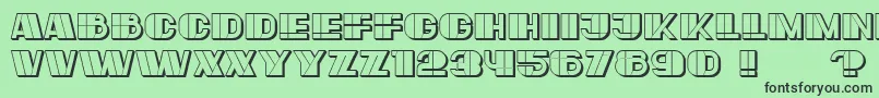 Large Font – Black Fonts on Green Background