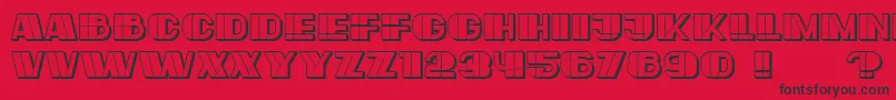 Large Font – Black Fonts on Red Background
