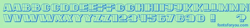Large Font – Blue Fonts on Green Background