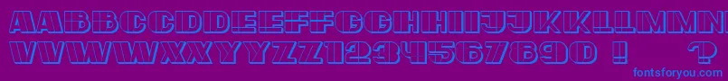 Large Font – Blue Fonts on Purple Background