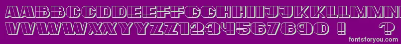 Large Font – Green Fonts on Purple Background