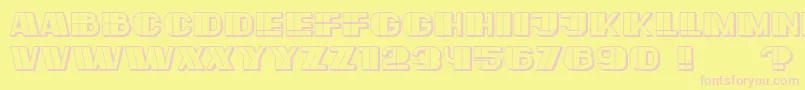 Large Font – Pink Fonts on Yellow Background