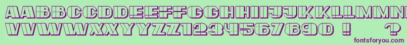 Large Font – Purple Fonts on Green Background