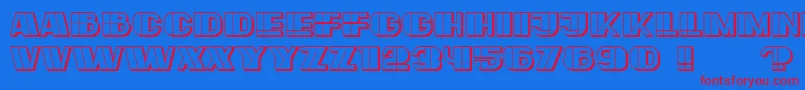 Large Font – Red Fonts on Blue Background