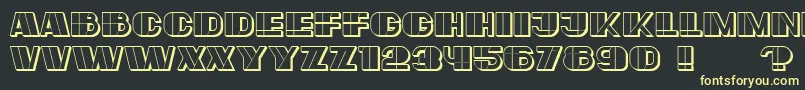 Large Font – Yellow Fonts on Black Background