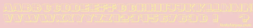 Large Font – Yellow Fonts on Pink Background