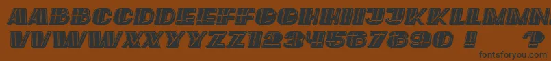 fuente LargeFilled Italic – Fuentes Negras Sobre Fondo Marrón