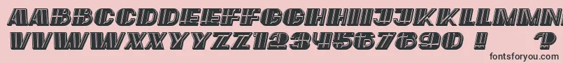 Шрифт LargeFilled Italic – чёрные шрифты на розовом фоне