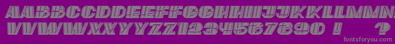 fuente LargeFilled Italic – Fuentes Grises Sobre Fondo Morado