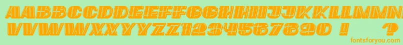 LargeFilled Italic Font – Orange Fonts on Green Background