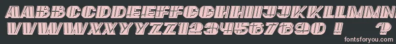 fuente LargeFilled Italic – Fuentes Rosadas Sobre Fondo Negro