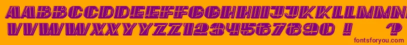 フォントLargeFilled Italic – オレンジの背景に紫のフォント