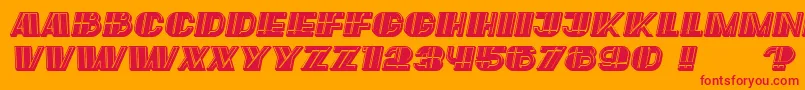 LargeFilled Italic-fontti – punaiset fontit oranssilla taustalla