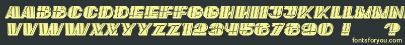 LargeFilled Italic Font – Yellow Fonts on Black Background