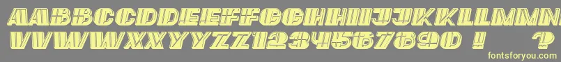 LargeFilled Italic Font – Yellow Fonts on Gray Background