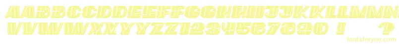 フォントLargeFilled Italic – 黄色のフォント