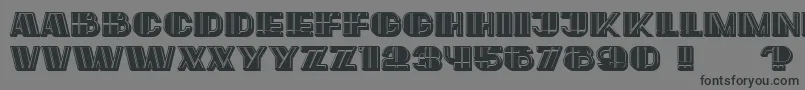 フォントLargeFilled – 黒い文字の灰色の背景