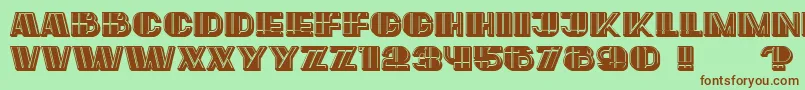 LargeFilled Font – Brown Fonts on Green Background