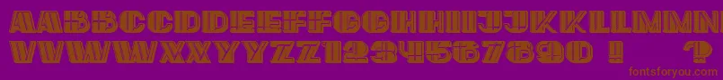 LargeFilled Font – Brown Fonts on Purple Background