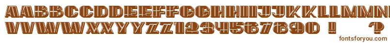 Шрифт LargeFilled – коричневые шрифты на белом фоне