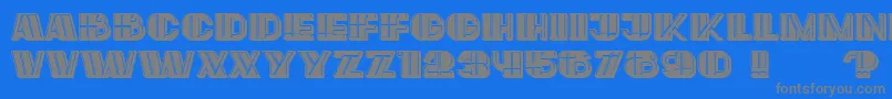 LargeFilled Font – Gray Fonts on Blue Background