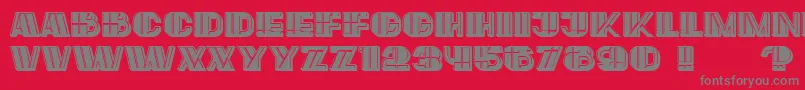 フォントLargeFilled – 赤い背景に灰色の文字