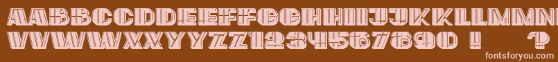 LargeFilled Font – Pink Fonts on Brown Background