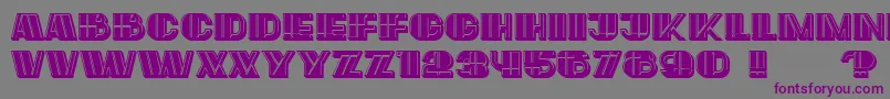 フォントLargeFilled – 紫色のフォント、灰色の背景