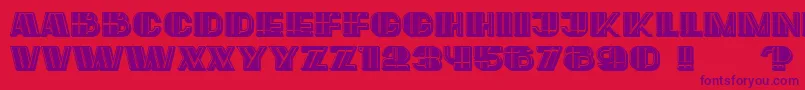 LargeFilled Font – Purple Fonts on Red Background