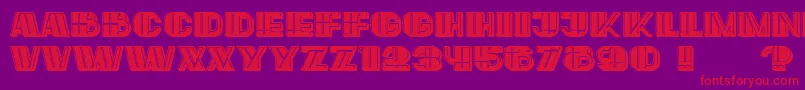 LargeFilled Font – Red Fonts on Purple Background