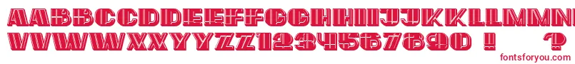 LargeFilled-Schriftart – Rote Schriften auf weißem Hintergrund