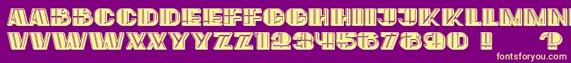 LargeFilled Font – Yellow Fonts on Purple Background