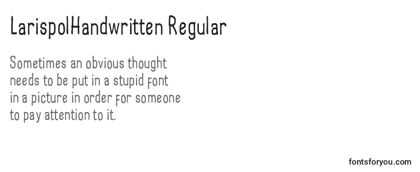 LarispolHandwritten Regular Font