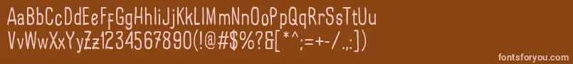 LarispolHandwritten Regular Font – Pink Fonts on Brown Background