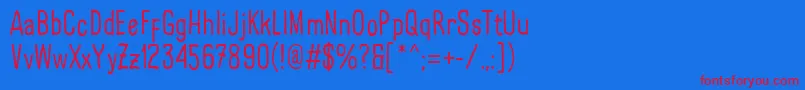 LarispolHandwritten Regular Font – Red Fonts on Blue Background