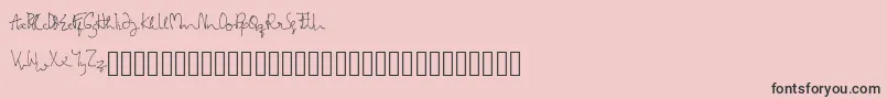 LarissaHandwriting Font – Black Fonts on Pink Background