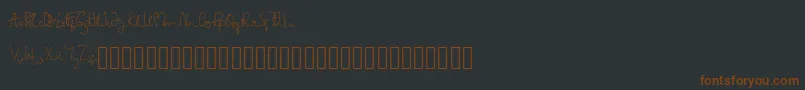Шрифт LarissaHandwriting – коричневые шрифты на чёрном фоне