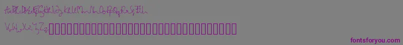 Шрифт LarissaHandwriting – фиолетовые шрифты на сером фоне