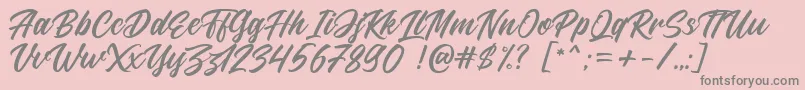 Larizo DEMO Font – Gray Fonts on Pink Background