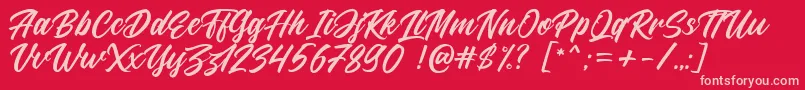 fuente Larizo DEMO – Fuentes Rosadas Sobre Fondo Rojo