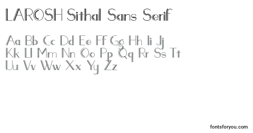 Czcionka LAROSH Sithal Sans Serif – alfabet, cyfry, specjalne znaki