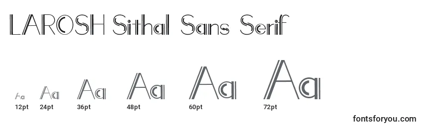 Tamanhos de fonte LAROSH Sithal Sans Serif