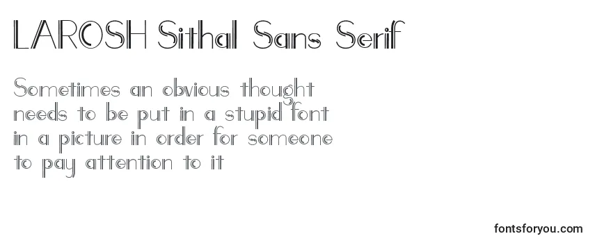 Обзор шрифта LAROSH Sithal Sans Serif