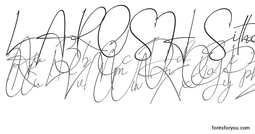 LAROSH Sithal Signature-fontti – aakkoset, numerot, erikoismerkit